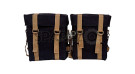 For Royal Enfield Goan Classic 350 Military Pannier Bags Golden Black and Mounting - SPAREZO For Royal Enfield Goan Classic 350 Military Pannier Bags Golden Black and Mounting - SPAREZO